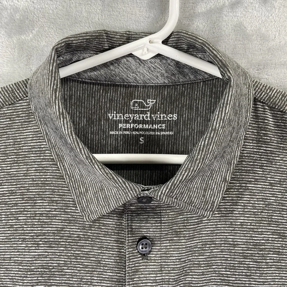 Vineyard Vines Shirt Mens Small Polo Performance Striped Short Sleeve Casual